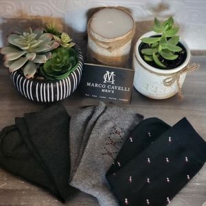 𝅺marco Cavelli 3pk Mens Dress Socks NIB